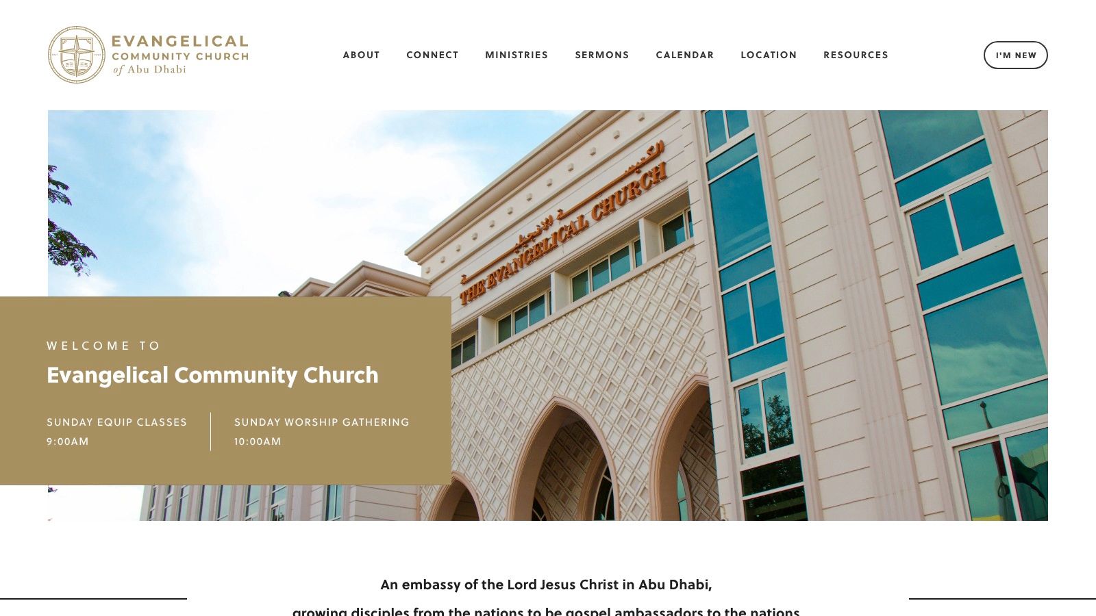 Evangelical Community Church (ECC), Abu Dhabi