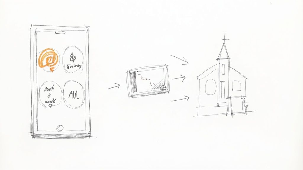 Volunteers using laptops and tablets for online fundraising.