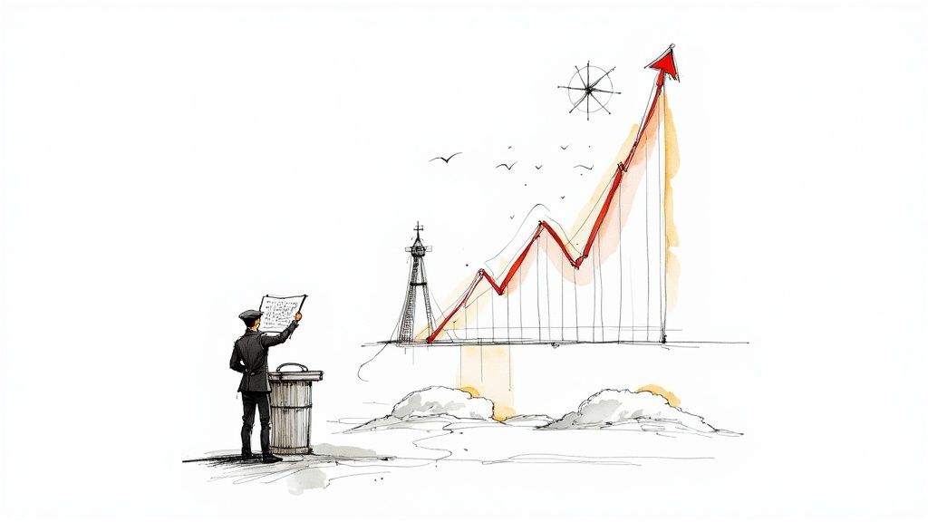 Two nonprofit board members reviewing financial documents at a table.