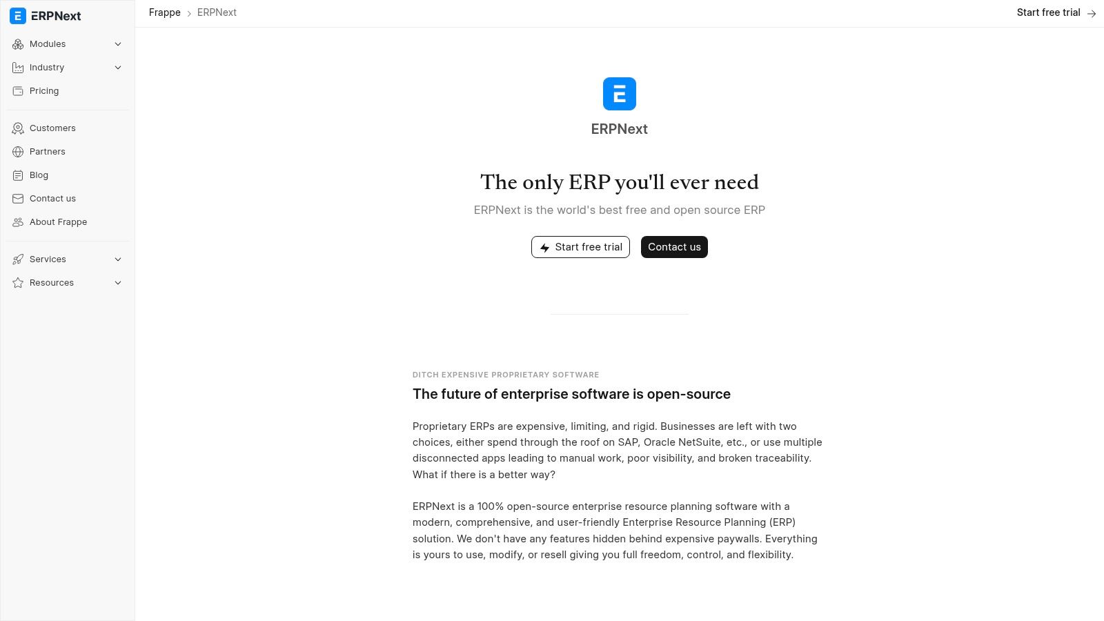 ERPNext (Frappe/ERPNext)